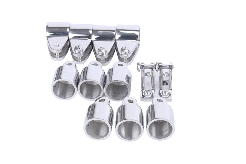 Amarine Made Bimini Top Hardware, 12 Pcs Bimini Top Fittings fits 1inch Od Round Tube, Stainless Steel Bimini Hardware Sets for Canopy - Image 3
